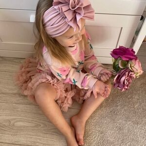 Handmade Charming Pink Bow Headband for Kids